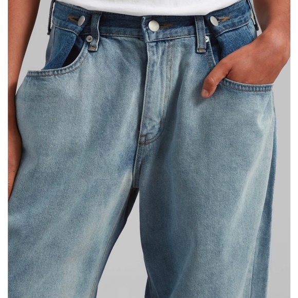The Frankie Shop Blue Wide Leg Jeans - Picture 3 of 9